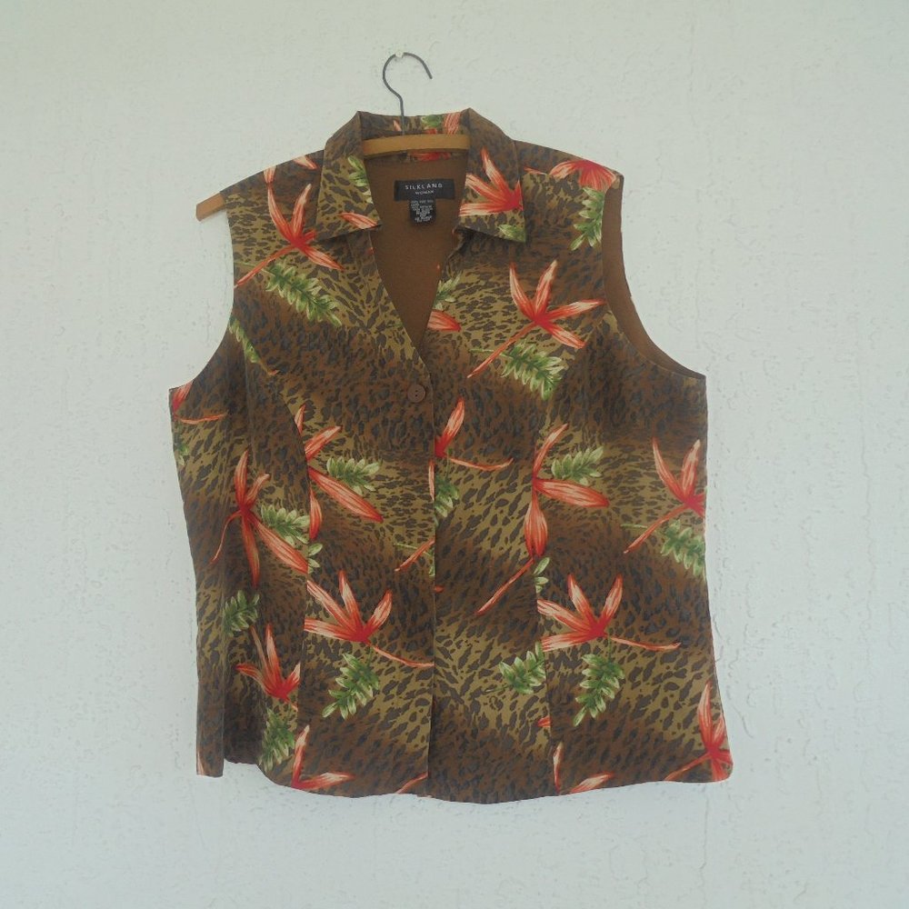 Silkland Vest 1x Leopard print